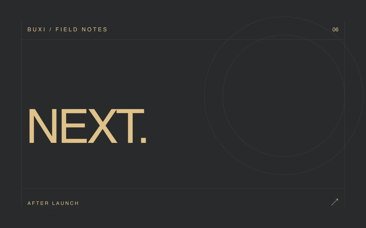 Buxi Field Notes: after launch